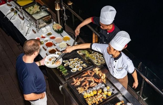 BBQ served on Stellar of the Seas Cruise